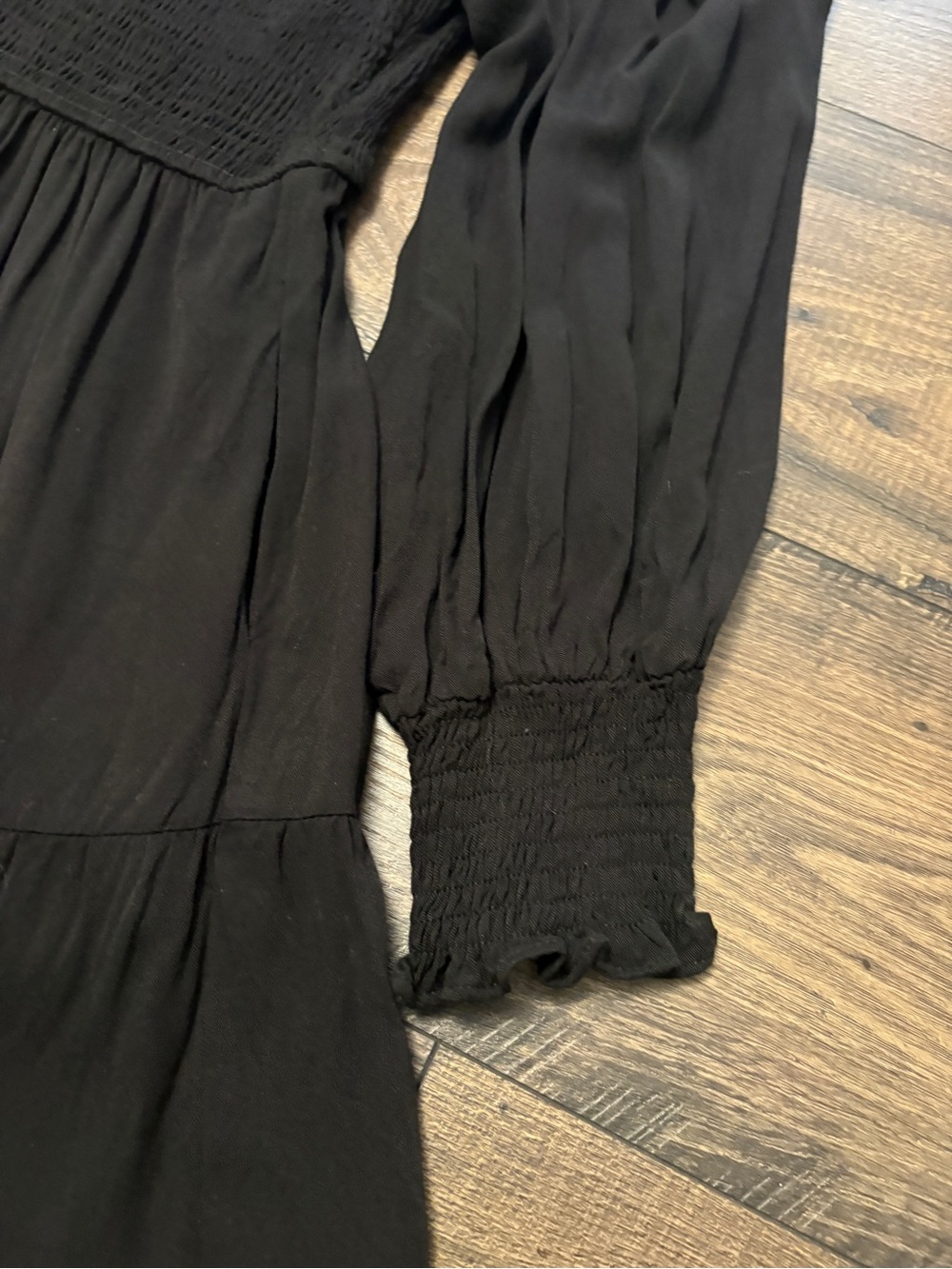 ⭐️ Women’s Merokeety Black Smocked Tiered Dress XL - Picture 4 of 6
